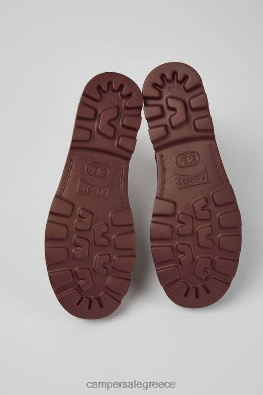 brutus μπορντό δερμάτινα μποτάκια για γυναίκες νέες αφίξεις Camper V20TF434 Βουργουνδία