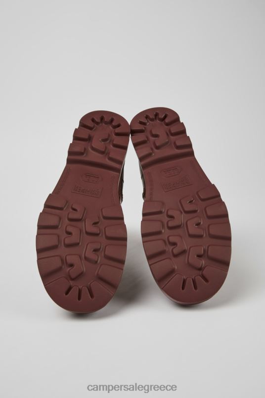 brutus μπορντό και πορτοκαλί εμπριμέ δερμάτινα μποτάκια για γυναίκες αποκλειστικά Camper V20TF463 Βουργουνδία