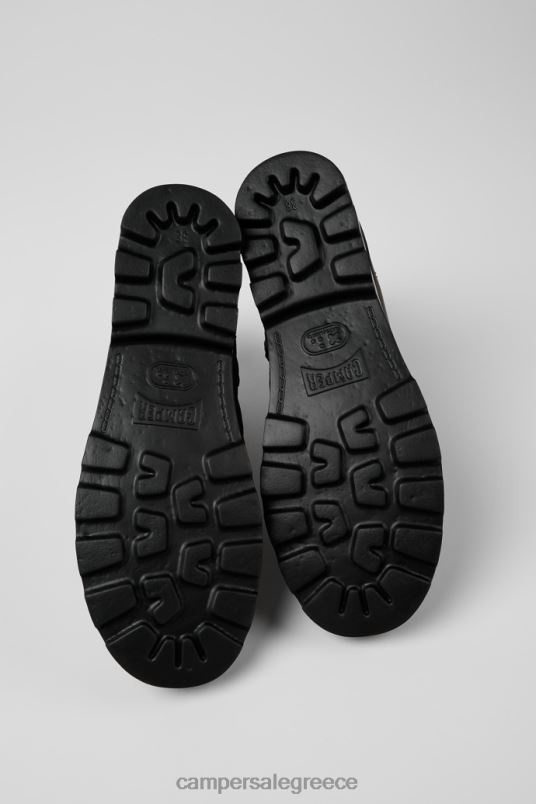 γυναικεία μποτάκια με σχέδιο brutus καφέ από ύφασμα και δέρμα Camper V20TF516 καφέ