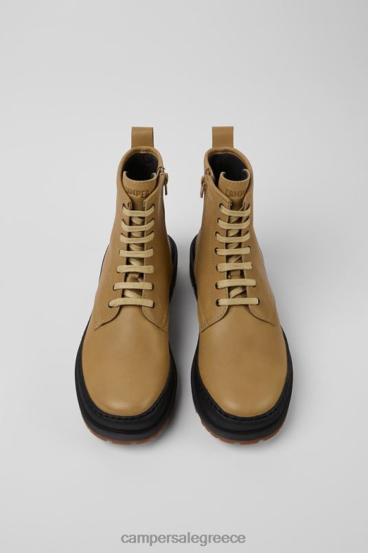 brutus trek michelin μπεζ δερμάτινα μποτάκια για γυναίκες νέες αφίξεις Camper V20TF419 μπεζ