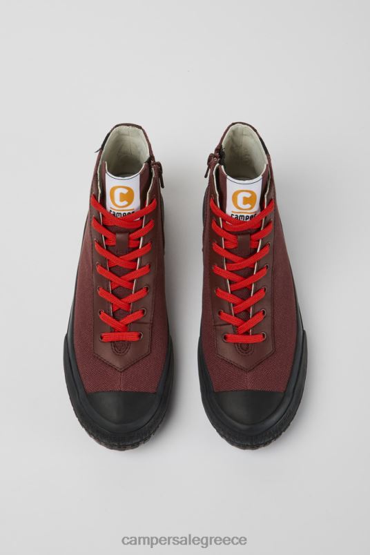 γυναικεία μποτάκια caaleon μπορντό με σχέδιο Camper V20TF589 Βουργουνδία