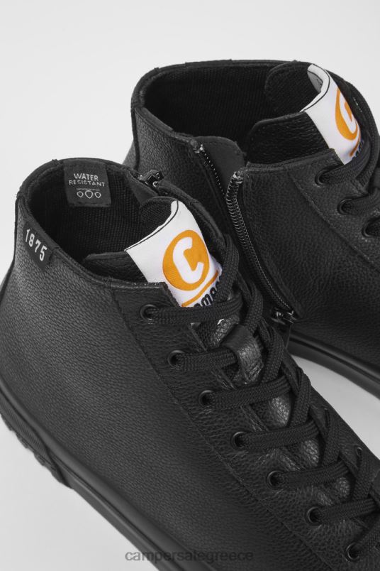 Σχεδίαση γυναικείες μαύρες δερμάτινες μπότες caaleon Camper V20TF591 μαύρος