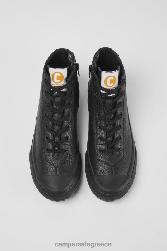 Σχεδίαση γυναικείες μαύρες δερμάτινες μπότες caaleon Camper V20TF591 μαύρος