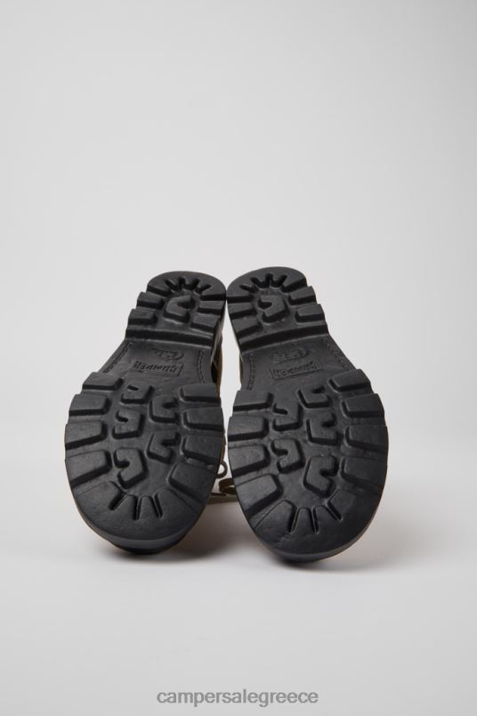 design brutus μπεζ υφασμάτινα και δερμάτινα μποτάκια για γυναίκες Camper V20TF439 μπεζ