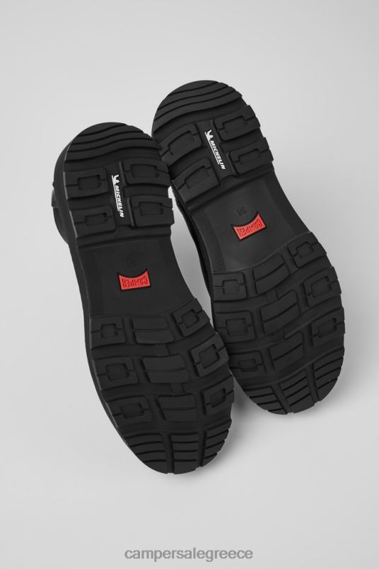 design brutus trek michelin μαύρα δερμάτινα μποτάκια Camper V20TF415 μαύρος