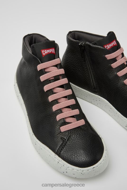 design peu touring μαύρα δερμάτινα αθλητικά παπούτσια για γυναίκες Camper V20TF511 μαύρος