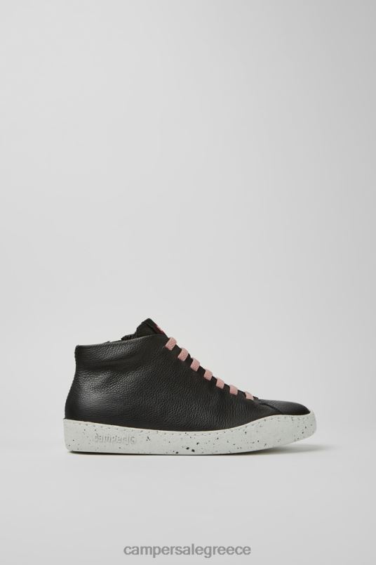 design peu touring μαύρα δερμάτινα αθλητικά παπούτσια για γυναίκες Camper V20TF511 μαύρος