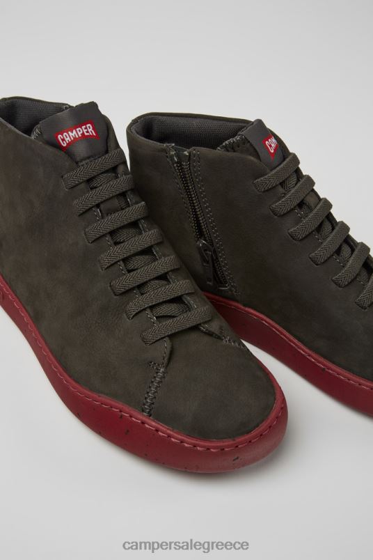 design peu touring γκρι αθλητικά παπούτσια nubuck για γυναίκες Camper V20TF513 γκρί