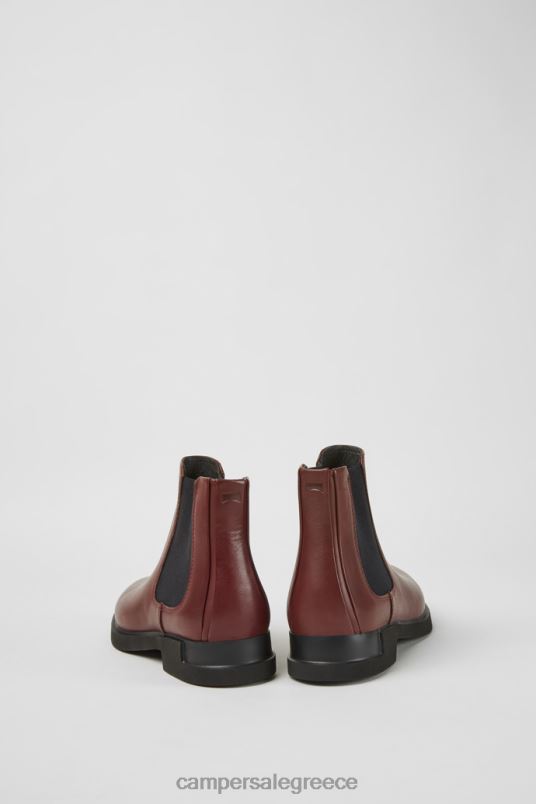 αποκλειστικά μποτάκια από μπορντό δέρμα iman Camper V20TF597 Βουργουνδία