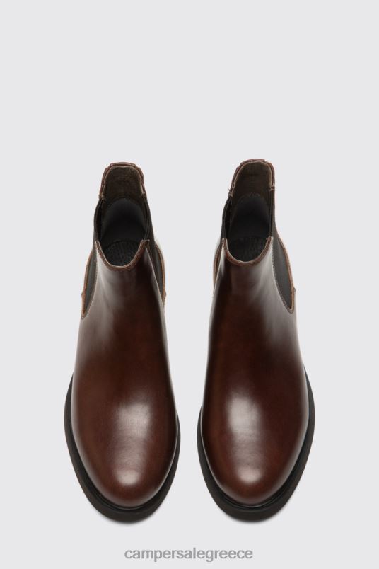 σχέδιο iman γυναικείο μποτάκι σε σκούρο καφέ χρώμα Camper V20TF598 καφέ