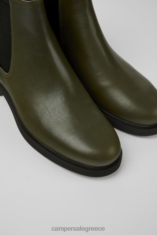iman σκούρο πράσινο δερμάτινες μπότες chelsea για γυναίκες νέες αφίξεις Camper V20TF503 πράσινος