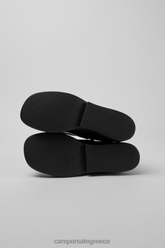 αποκλειστικές γυναικείες μαύρες δερμάτινες μπότες kaah Camper V20TF601 μαύρος