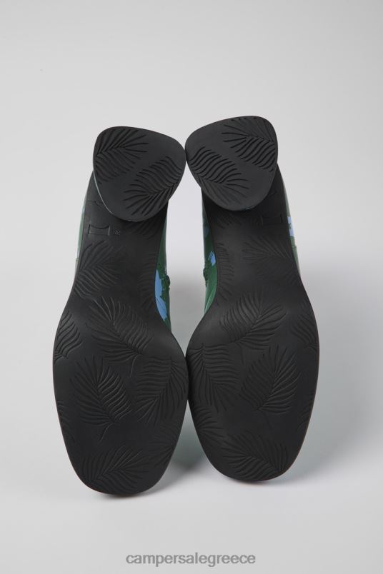 Σχέδιο kiara δερμάτινα μποτάκια με εμπριμέ πράσινο και μπλε Camper V20TF464 πράσινος