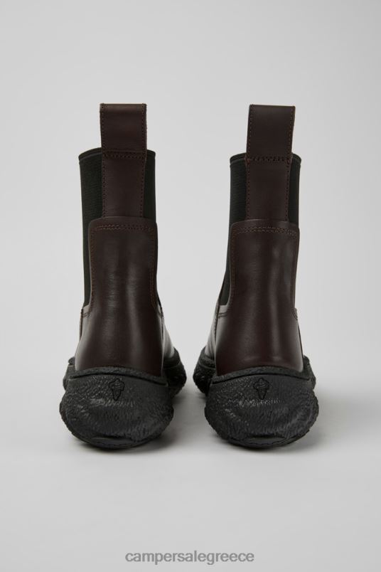 δερμάτινα μποτάκια michelin σε σκούρο καφέ χρώμα για γυναίκες νέες αφίξεις Camper V20TF476 καφέ