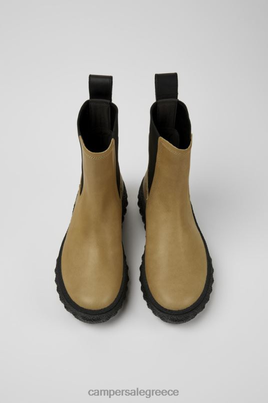 σχεδιαστικά γυναικεία μποτάκια δερμάτινα michelin μπεζ Camper V20TF477 μπεζ