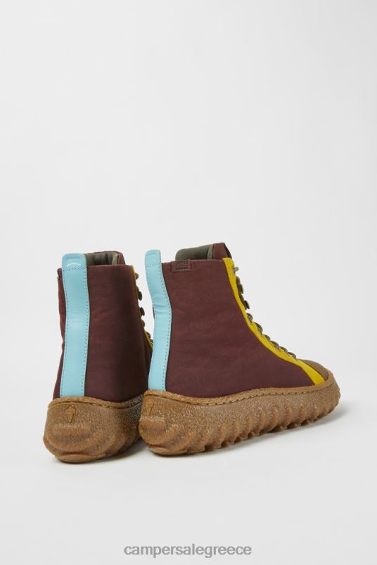 Αποκλειστικά μποτάκια michelin μπορντό και κίτρινα Camper V20TF595 Βουργουνδία