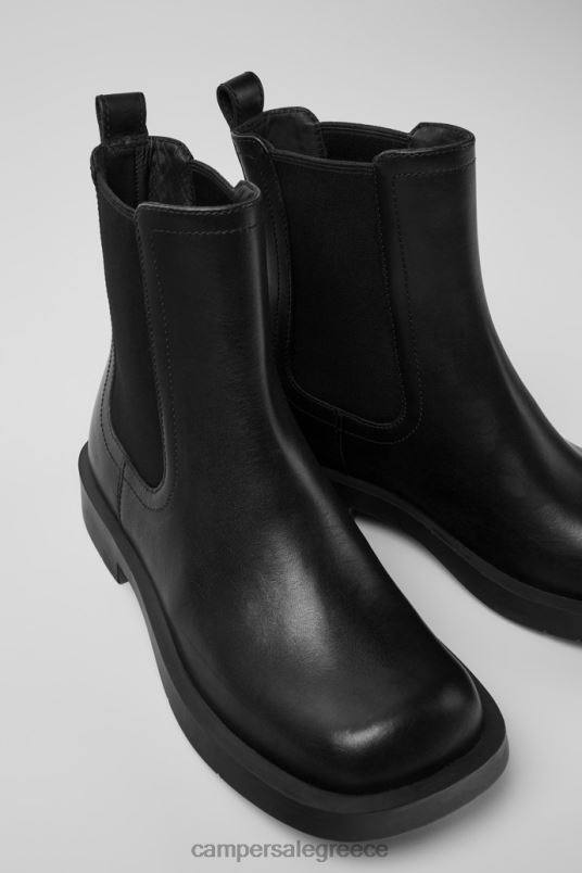 αποκλειστικές mil 1978 μαύρες δερμάτινες μπότες chelsea για γυναίκες Camper V20TF499 μαύρος