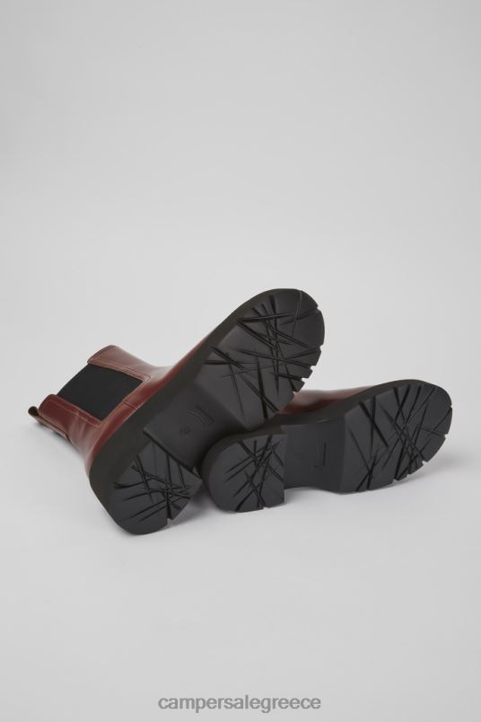 σχέδιο milah μπορντό δερμάτινες μπότες για γυναίκες Camper V20TF459 Βουργουνδία