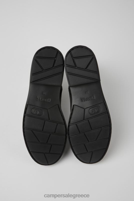 αποκλειστικό γυναικείο έξυπνο μαύρο μποτάκι με κορδόνι neuman Camper V20TF533 μαύρος