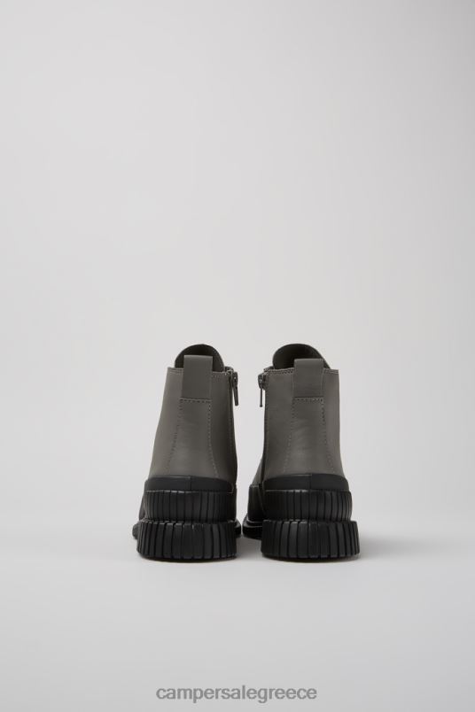 σχέδιο pix γκρι και μαύρες δερμάτινες μπότες με κορδόνια για γυναίκες Camper V20TF431 γκρί