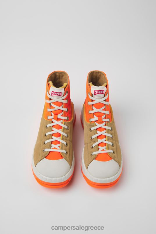 teix πορτοκαλί και μπεζ μποτάκια για γυναίκες νέες αφίξεις Camper V20TF411 πορτοκάλι