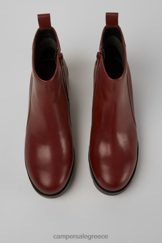 wanda κόκκινο-καφέ μποτάκι με φερμουάρ για γυναίκες νέες αφίξεις Camper V20TF618 το κόκκινο