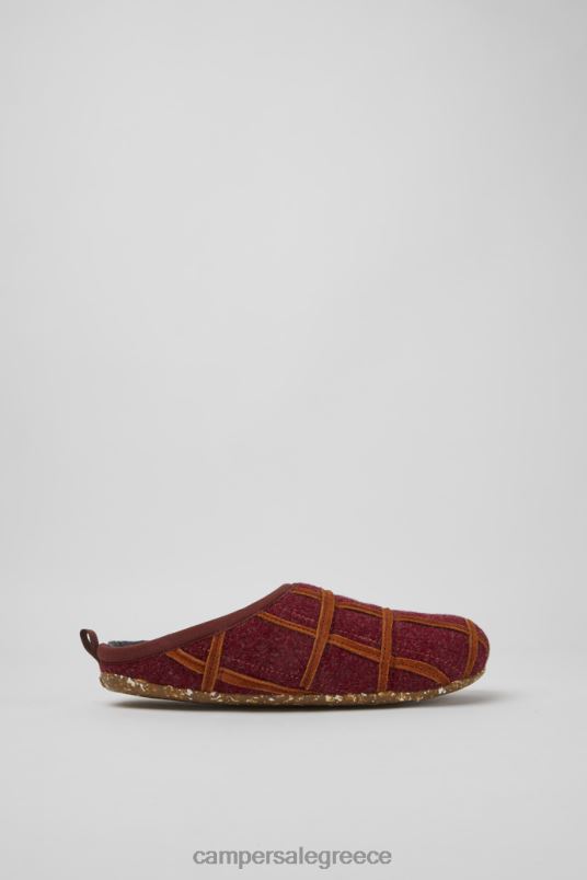 twins αποκλειστικές γυναικείες παντόφλες από μαλλί μπορντό Camper V20TF1185 Βουργουνδία