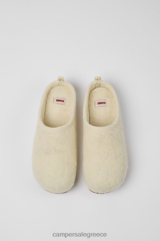 Γυναικείες γυναικείες μάλλινες παντόφλες με σχέδιο wabi μπεζ Camper V20TF1181 μπεζ