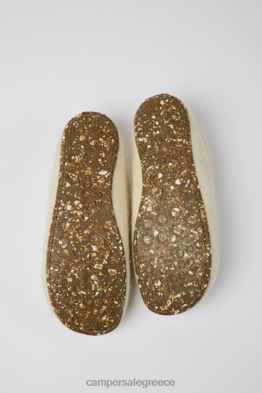 Γυναικείες γυναικείες μάλλινες παντόφλες με σχέδιο wabi μπεζ Camper V20TF1181 μπεζ