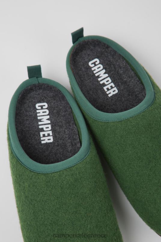 αποκλειστικές μάλλινες πράσινες παντόφλες wabi για γυναίκες Camper V20TF248 πράσινος