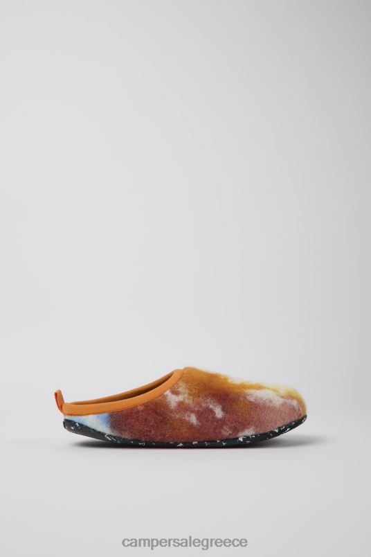 πορτοκαλί μπλε και λευκές παντόφλες από ανακυκλωμένο μαλλί wabi για γυναίκες νέες αφίξεις Camper V20TF250 πορτοκάλι