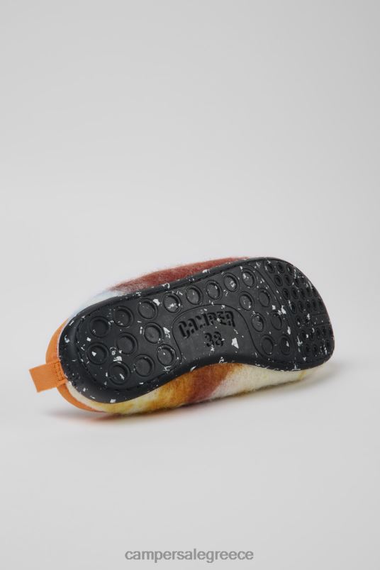 πορτοκαλί μπλε και λευκές παντόφλες από ανακυκλωμένο μαλλί wabi για γυναίκες νέες αφίξεις Camper V20TF250 πορτοκάλι