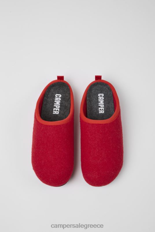 wabi κόκκινες μάλλινες παντόφλες για γυναίκες νέες αφίξεις Camper V20TF255 το κόκκινο