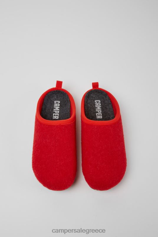 αποκλειστικές γυναικείες μάλλινες παντόφλες wabi Camper V20TF257 το κόκκινο
