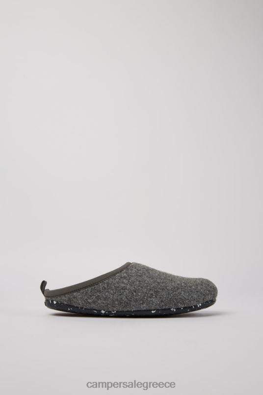 γυναικείες παντόφλες από μάλλινες γκρι γκρι wabi Camper V20TF259 γκρί