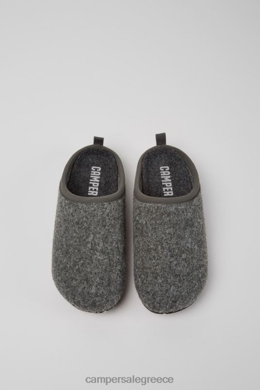 γυναικείες παντόφλες από μάλλινες γκρι γκρι wabi Camper V20TF259 γκρί