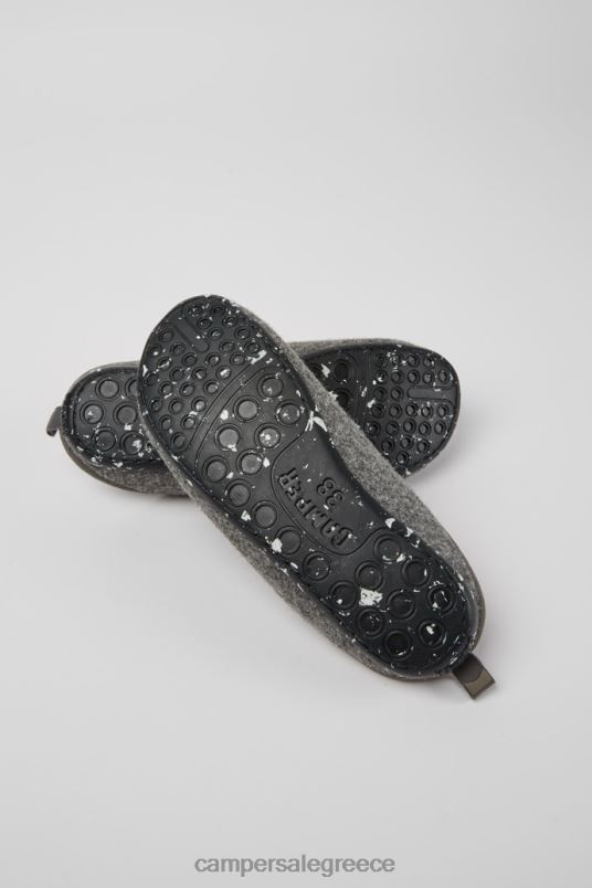 γυναικείες παντόφλες από μάλλινες γκρι γκρι wabi Camper V20TF259 γκρί