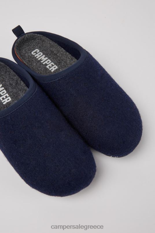 αποκλειστικές γυναικείες μάλλινες παντόφλες wabi blue Camper V20TF258 μπλε