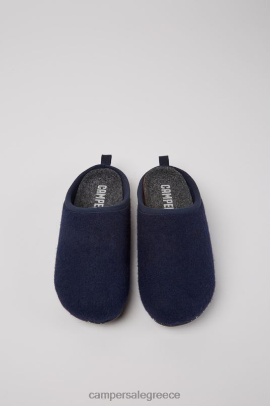 αποκλειστικές γυναικείες μάλλινες παντόφλες wabi blue Camper V20TF258 μπλε