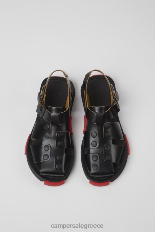 σετ μαύρα δερμάτινα σανδάλια για γυναίκες νέες αφίξεις Camper V20TF1152 μαύρος