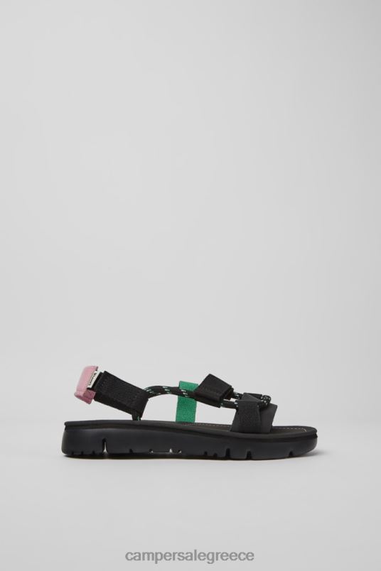 ρογκά μαύρο ροζ και πράσινο δερμάτινα σανδάλια για γυναίκες νέες αφίξεις Camper V20TF194 μαύρος