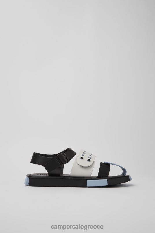 αποκλειστικό σετ ασπρόμαυρα δερμάτινα σανδάλια για γυναίκες Camper V20TF200 μαύρος