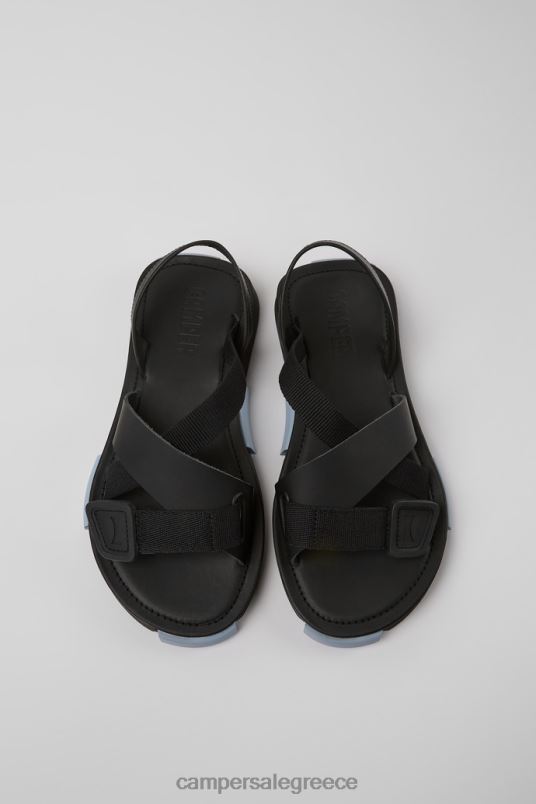 σετ μαύρα δερμάτινα και ανακυκλωμένα σανδάλια για κατοικίδια για γυναίκες νέες αφίξεις Camper V20TF203 μαύρος