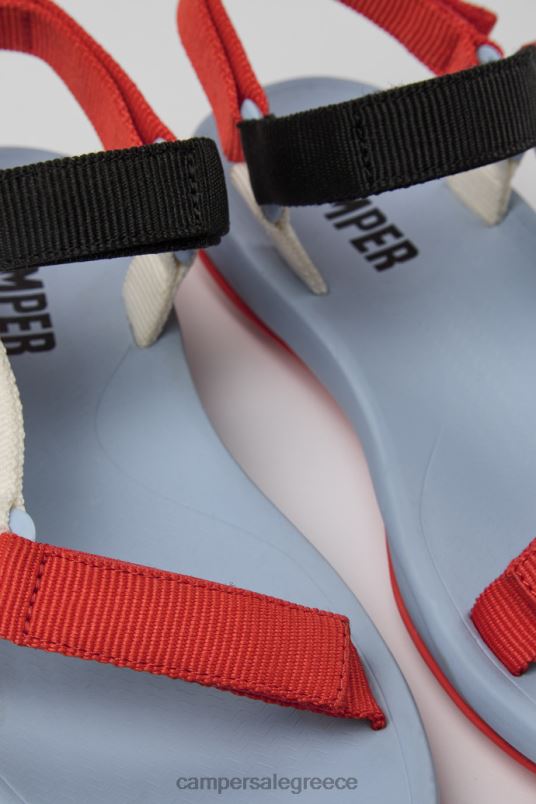 σχέδιο ταιριάζουν με κόκκινο λευκό και μαύρο σανδάλια για γυναίκες Camper V20TF213 το κόκκινο