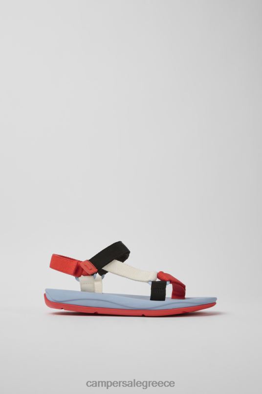 σχέδιο ταιριάζουν με κόκκινο λευκό και μαύρο σανδάλια για γυναίκες Camper V20TF213 το κόκκινο