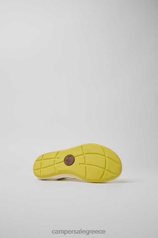 αποκλειστικά ταιριάζουν κίτρινα λευκά και καφέ σανδάλια για γυναίκες Camper V20TF214 κίτρινος