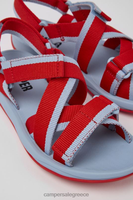 ταιριάζουν αποκλειστικά με κόκκινο και μπλε ανακυκλωμένα σανδάλια κατοικίδιων ζώων για γυναίκες Camper V20TF216 το κόκκινο