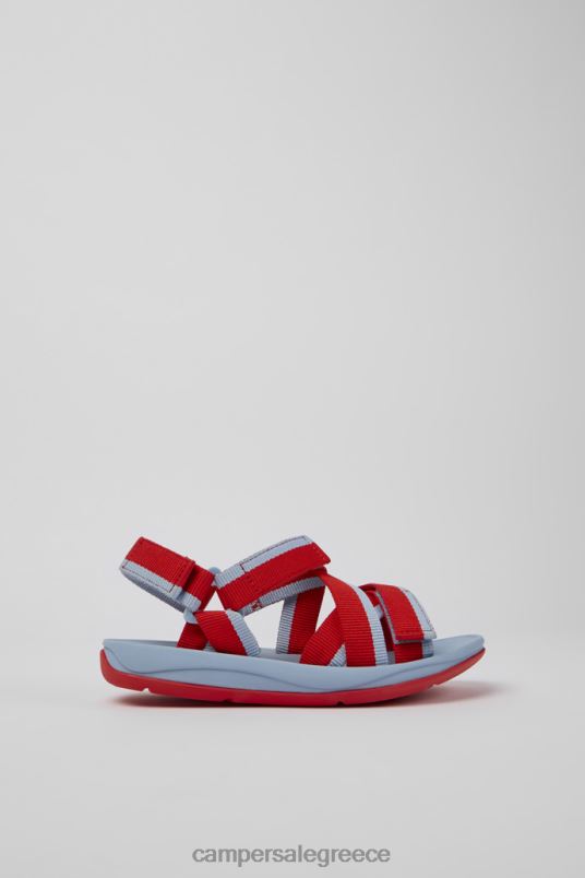 ταιριάζουν αποκλειστικά με κόκκινο και μπλε ανακυκλωμένα σανδάλια κατοικίδιων ζώων για γυναίκες Camper V20TF216 το κόκκινο