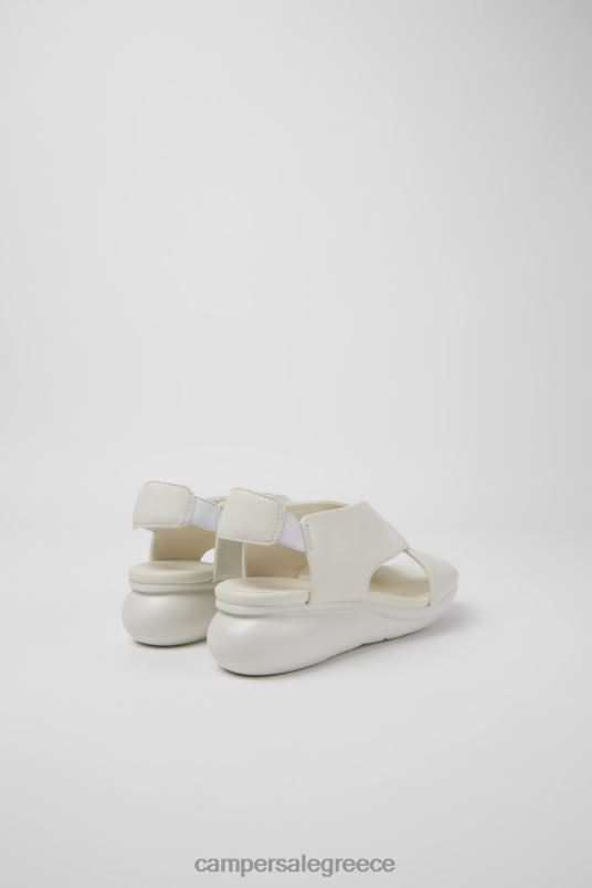 Σχέδιο μπαλόνι λευκά δερμάτινα σανδάλια για γυναίκες Camper V20TF234 άσπρο