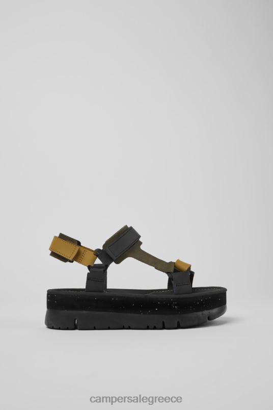 Oruga up μαύρο καφέ και πράσινο δερμάτινα σανδάλια για γυναίκες νέες αφίξεις Camper V20TF235 μαύρος